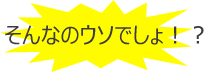 そんなウソでしょ！？